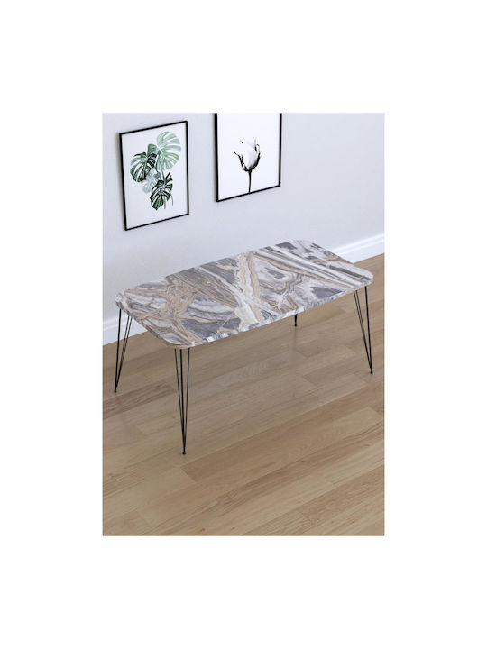 Rectangular Coffee Table Femi Wooden Grey L90xW50xH40cm.