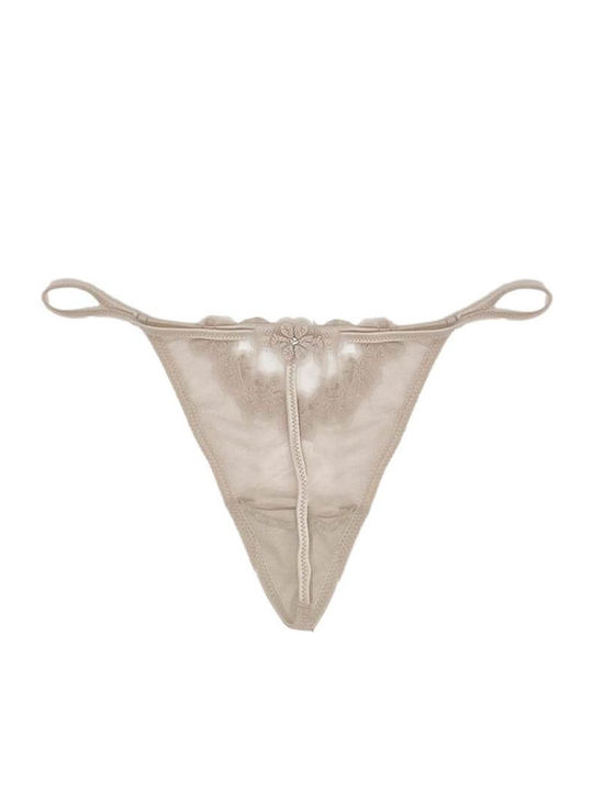 Leilieve Damen Zeichenfolge Beige