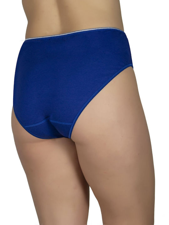 A.A UNDERWEAR Tai Plus Baumwolle Damen Slip Blau