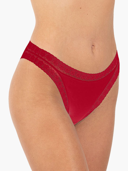 Women's Slip 2Pack with Lace Burgundy