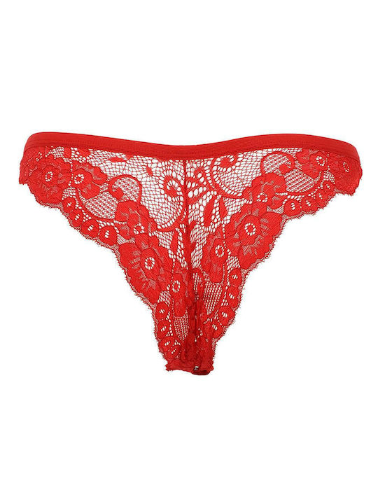 G Secret Women's Brazil with Lace Red