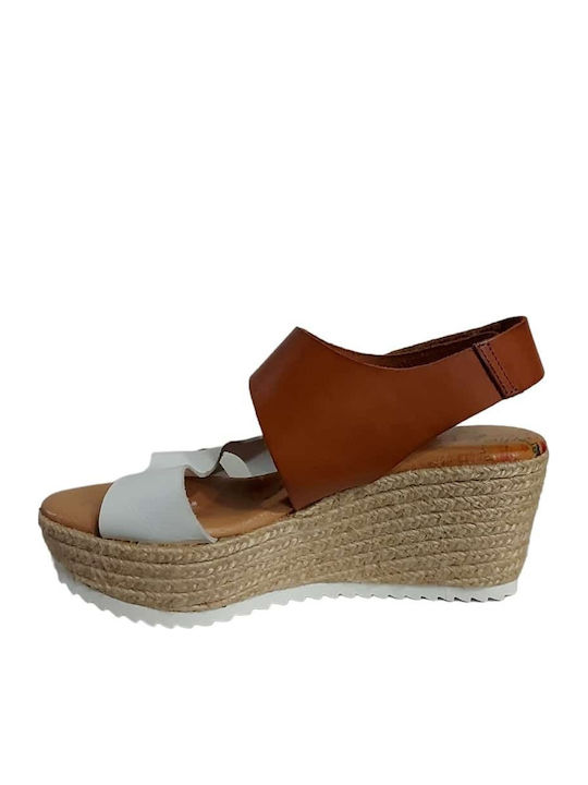 Damenplattformen Tabac Braun