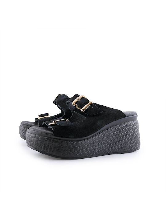 Love4shoes Platforme dama Negre