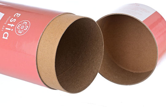 Estia Travel Cup Save the Aegean Recyclable Thermos Bottle Stainless Steel / Plastic BPA Free 500ml Rose Gold with Straw