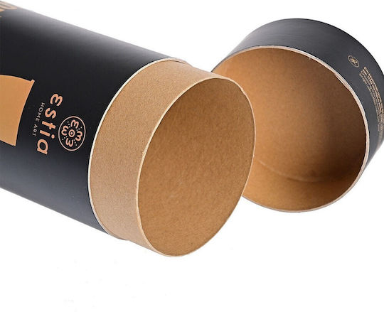 Estia Travel Cup Save the Aegean Recyclable Thermos Cup Stainless Steel / Plastic BPA Free 300ml Midnight Black with Straw