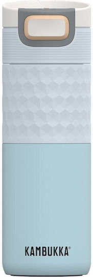 Kambukka Breezy Blue Glass Thermos Stainless Steel BPA Free 500ml Blue with Mouthpiece