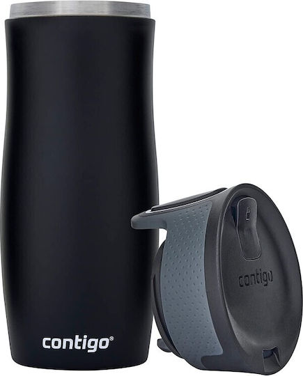Contigo West Loop Ποτήρι Θερμός Ανοξείδωτο BPA Free 470ml Μαύρο με Επιστόμιο