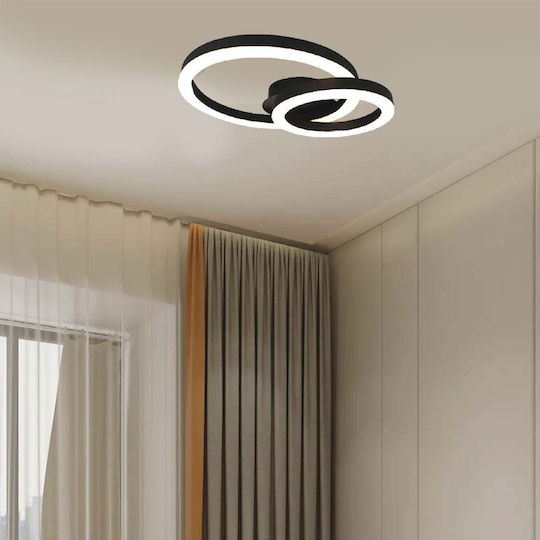 V-TAC Deckenleuchte 45cm Schwarz mit Integrierter LED