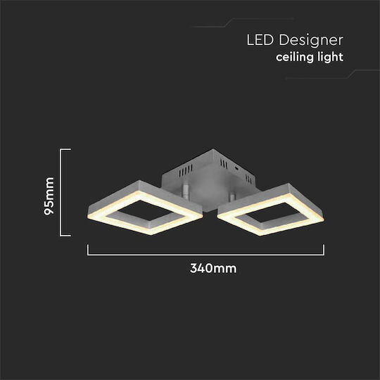 V-TAC Deckenleuchte 34cm Weiß mit Integrierter LED