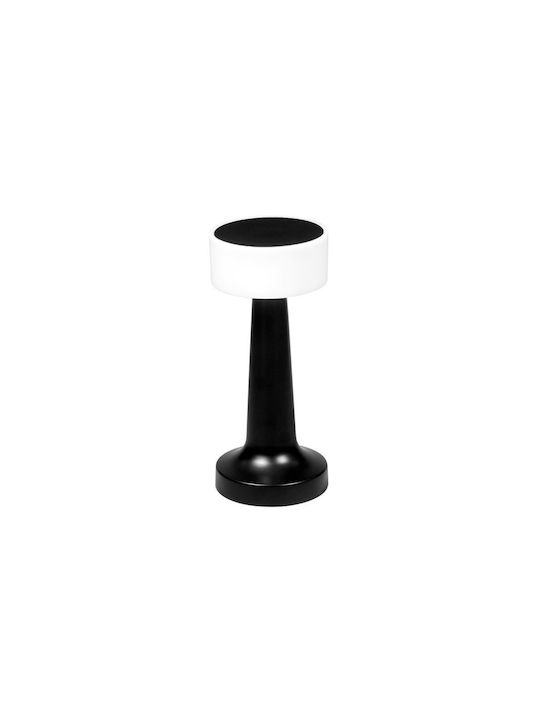 Darwin Plastic Table Lamp LED with Black Shade and Base