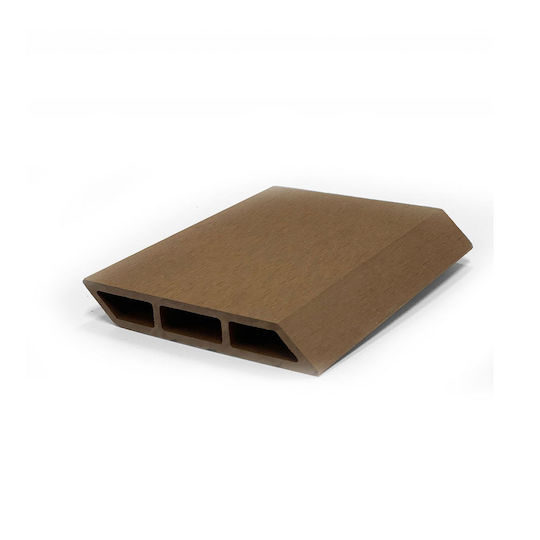 Dedron Deck Περίφραξης Κήπου Πλάγια Brown από WPC 360x12x2εκ. Καφέ