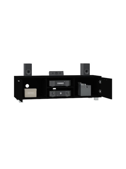 TV-Ständer Schwarz M140xT40,5xH35cm