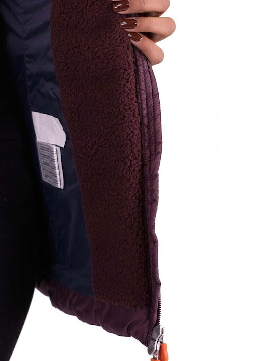 Lang Damen Ärmellos Puffer Jacke für Winter Schwarz