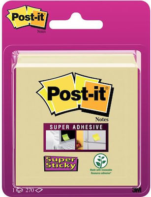 Post-it Post-it Notes Pad Cube 270 Sheets Yellow 7.6x7.6cm