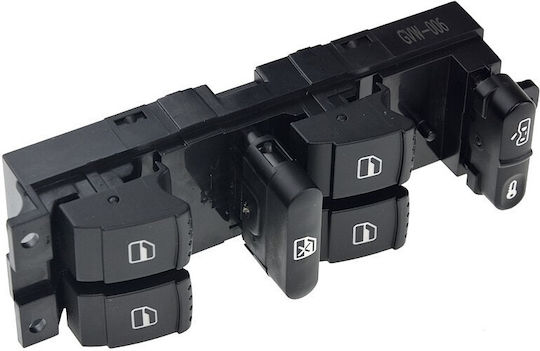 NTY Car Window Switch for Seat Leon / Toledo Volkswagen Bora / Golf / Passat 9pin Black