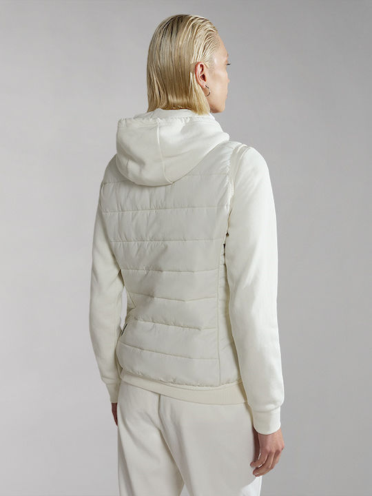 Napapijri Acalmar Women's Short Puffer Jacket for Spring or Autumn White