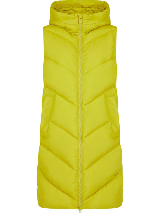 Lungă Jachetă de femei Fără mâneci Puffer Verde