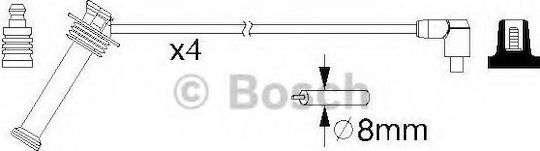 Bosch Car Spark Plug Wires Μπουζοκαλώδια & Εξαρτήματα Σύνδεσης for Ford Focus