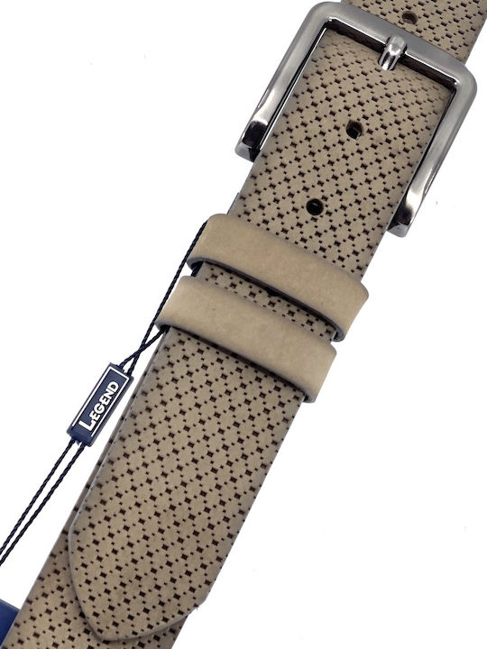 Men's Belt Leather Beige