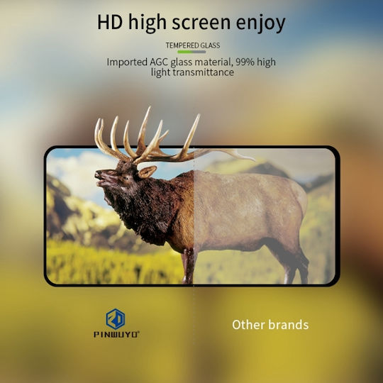 Pinwuyo 9H 2.5D Full Face Tempered Glass Μαύρο (Realme C55)