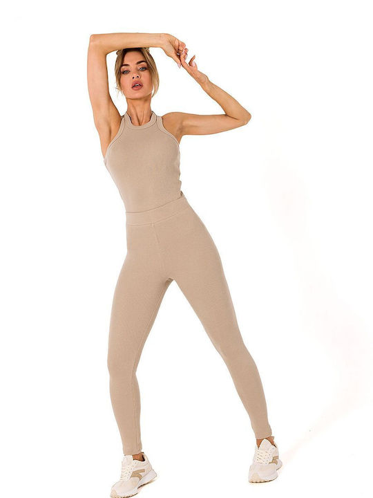 MOE Frauen Leggings Beige