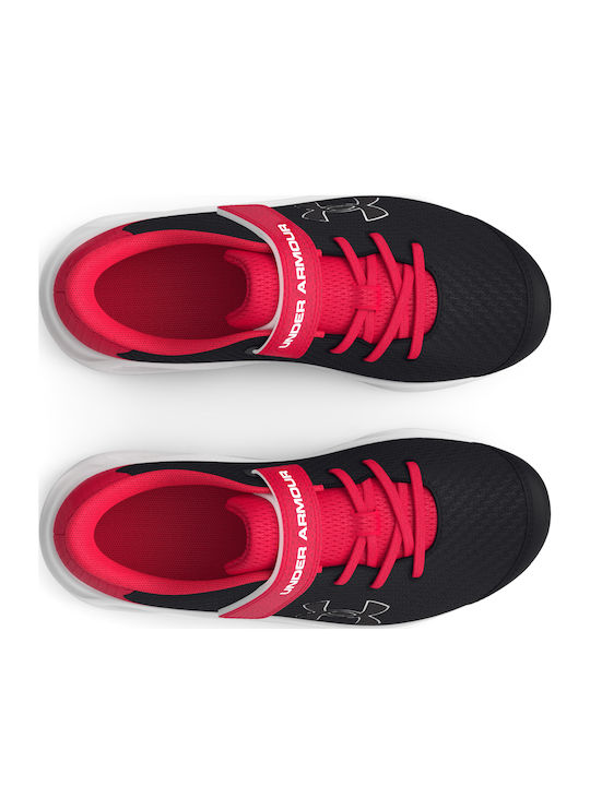 PS Pursuit 3 Kids Sports Shoes Running with Hoop & Loop Closure Black