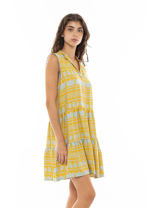 Pink Label Women's Dress Beachwear Yellow