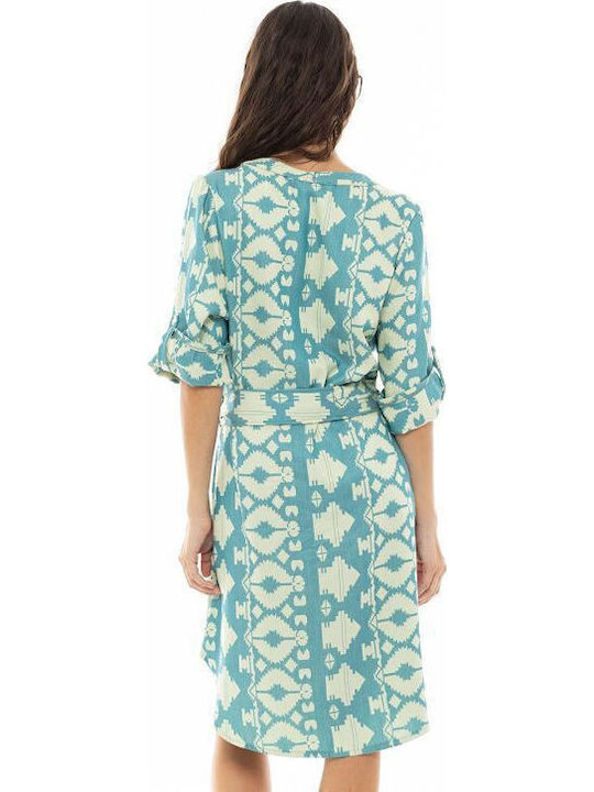 Pink Label Women's Mini Caftan Beachwear Turquoise