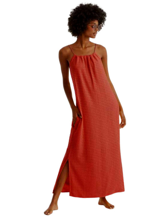 Promise Damen Maxi Kleid Strand Rot