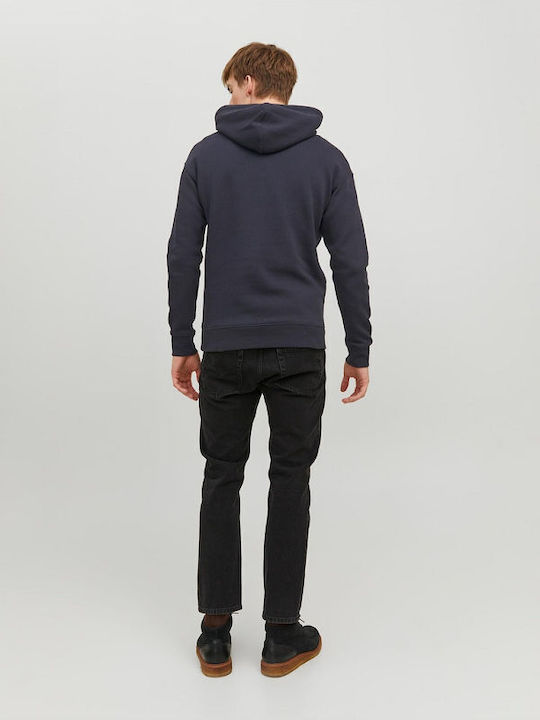 Jack & Jones Men's Sweatshirt with Hood Navy Blue