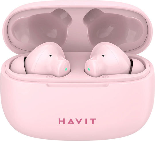 Havit TW967 In-ear Bluetooth Handsfree Căști cu Carcasă de Încărcare Roz