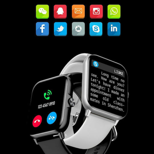 Microwear A01 Smartwatch (Argintiu)