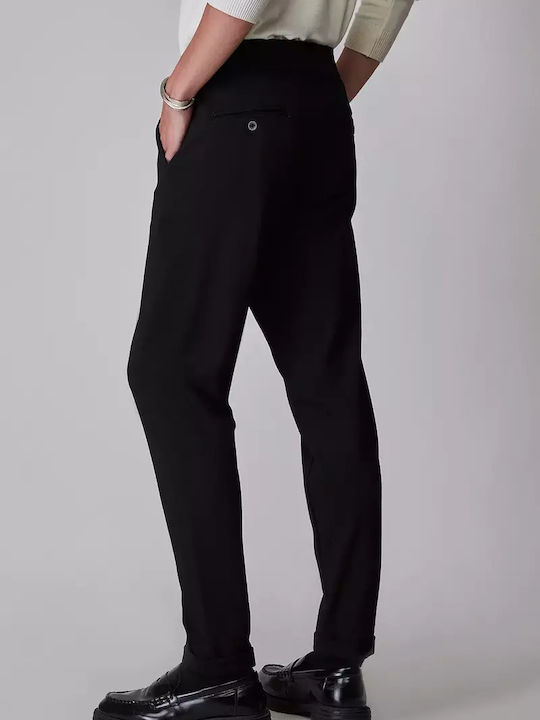 Stefan Fashion Pantaloni pentru bărbați Chino cu Croială Slim Negru