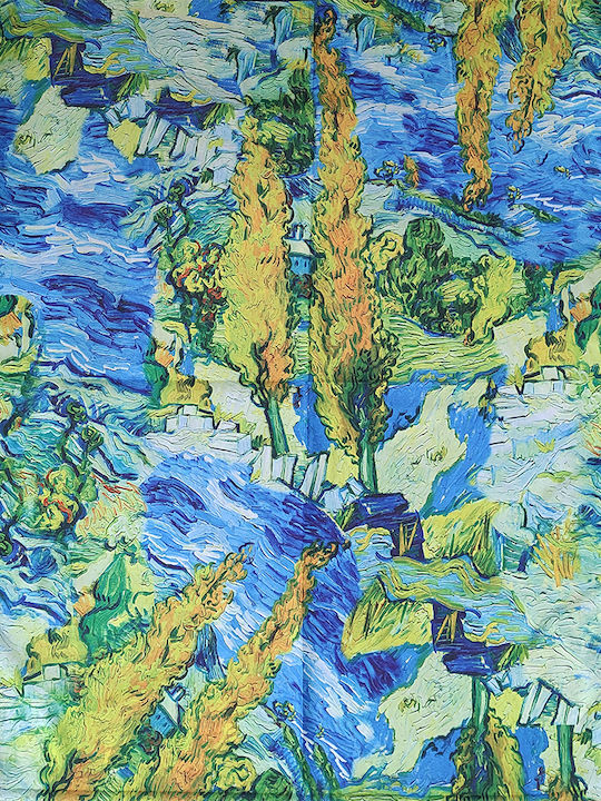 Women's Silk Scarf Blue
