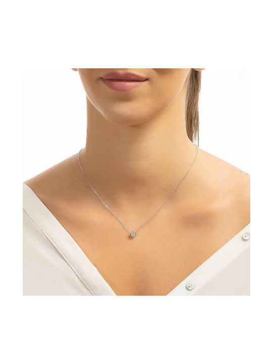 Eforo Necklace from Silver with Zircon