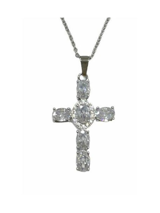 Tatu Moyo Cross from Steel with Chain