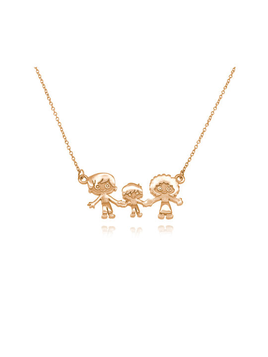 Arapinis Necklace Family with Pink Gold Plating