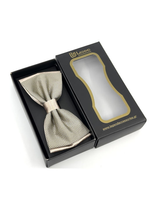 Legend Accessories Set Papion din material textil cu batista Bej