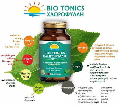 Bio Tonics Χλωροφύλλη Type A 120 φυτικές κάψουλες