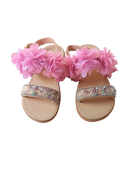 Fashion Beads Kids' Sandals Pink