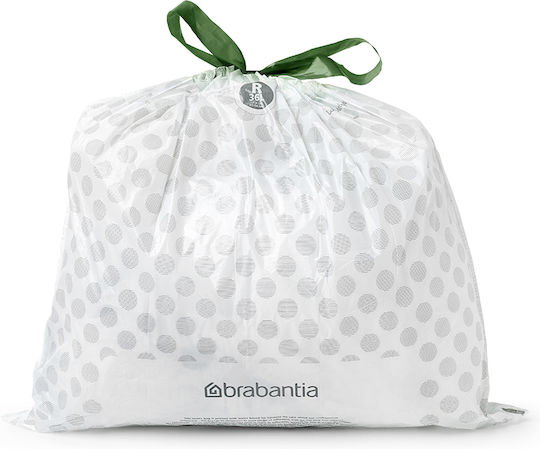 Brabantia Trash Bags Capacity 36lt with Drawstring PerfectFit 20x36cm 20pcs White