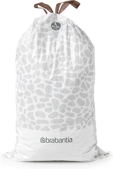 Brabantia Trash Bags Capacity 45lt with Drawstring PerfectFit 20pcs White