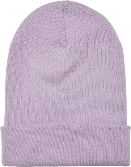 Knitted Beanie Cap Lilac