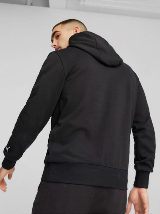 PUMA Graphic Booster Мъжки Суитшърт Черен с Качулка