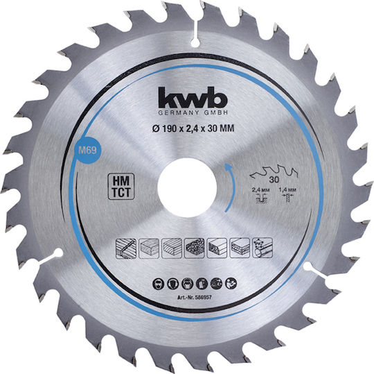 KWB Wood Cutting Disc 190mm 586957