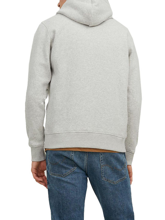 Jack & Jones Men's Sweatshirt with Hood Gray