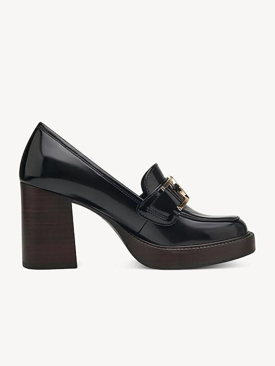Pumps mit Chunky mittelhohem Absatz Mocca