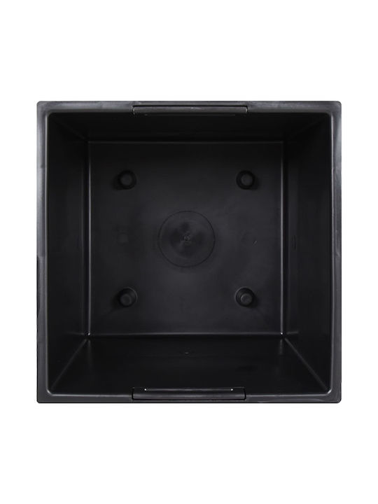 vidaXL Γλάστρα Πλαστική Γκρι 32.5x32.5x61εκ.