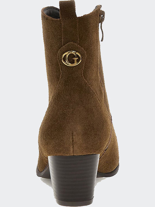 Leder Stiefeletten Damen Braun