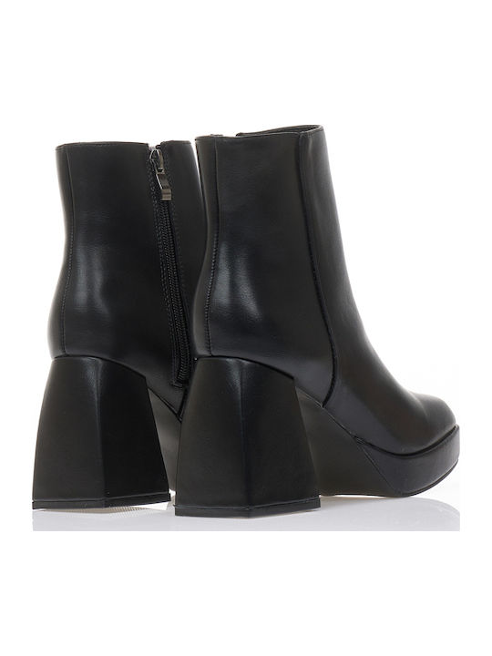 Women's Ankle Boots with High Heel Black